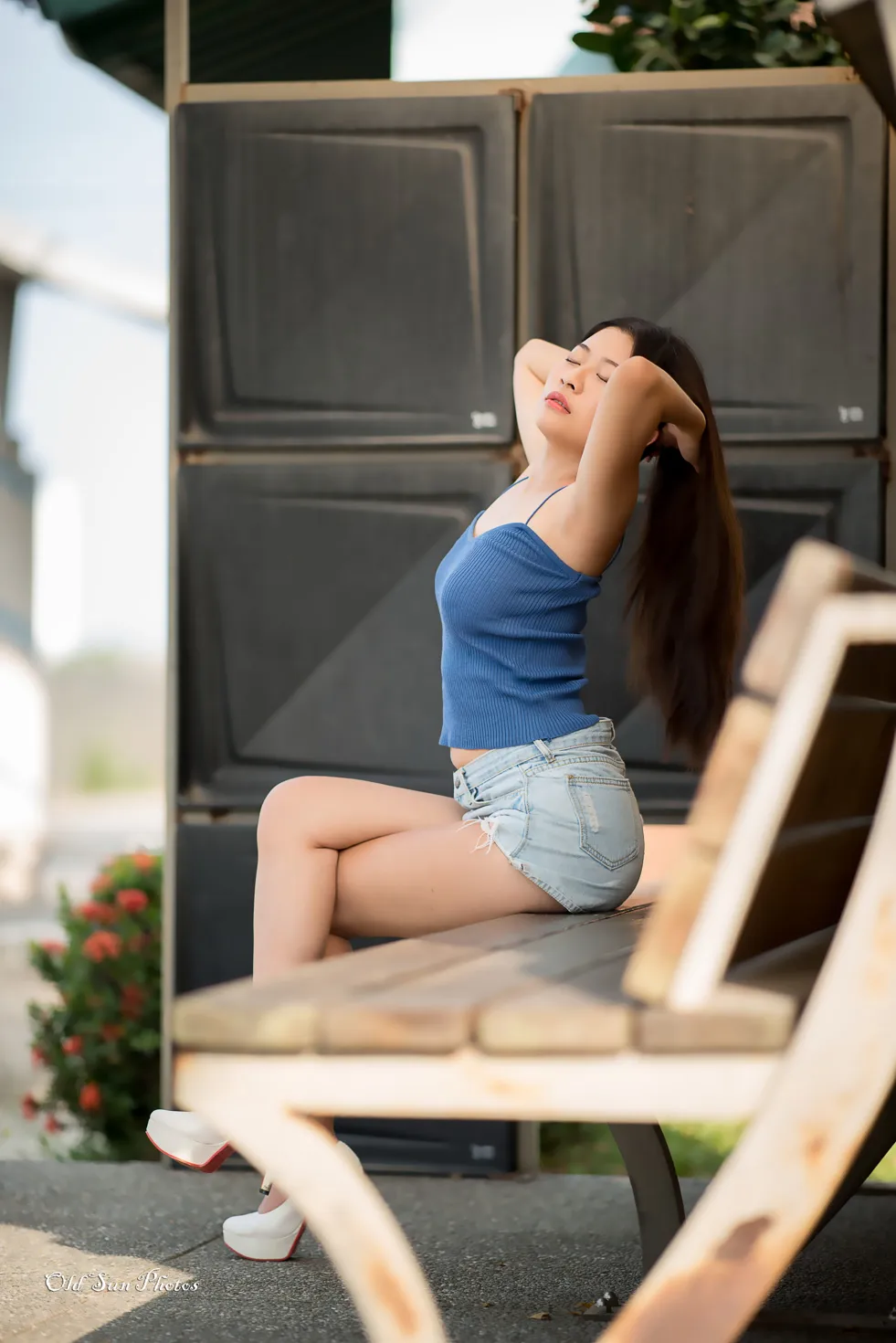 [Mzsock] NO.187 Zhang Zilin denim shorts, high heels and beautiful legs street photography#[66P]-52